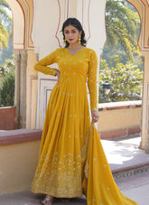 Yellow Colour Gown Looking Strange